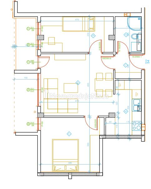 Mokranjčeva, Dvoiposoban stan na prodaju, 59m², 123.310€
