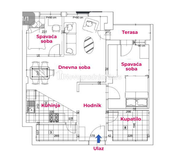 Dvoiposoban stan na Bul. Nemanjića