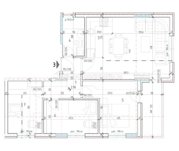 Francuska, Troiposoban stan na prodaju, 64.65m², 122.835€