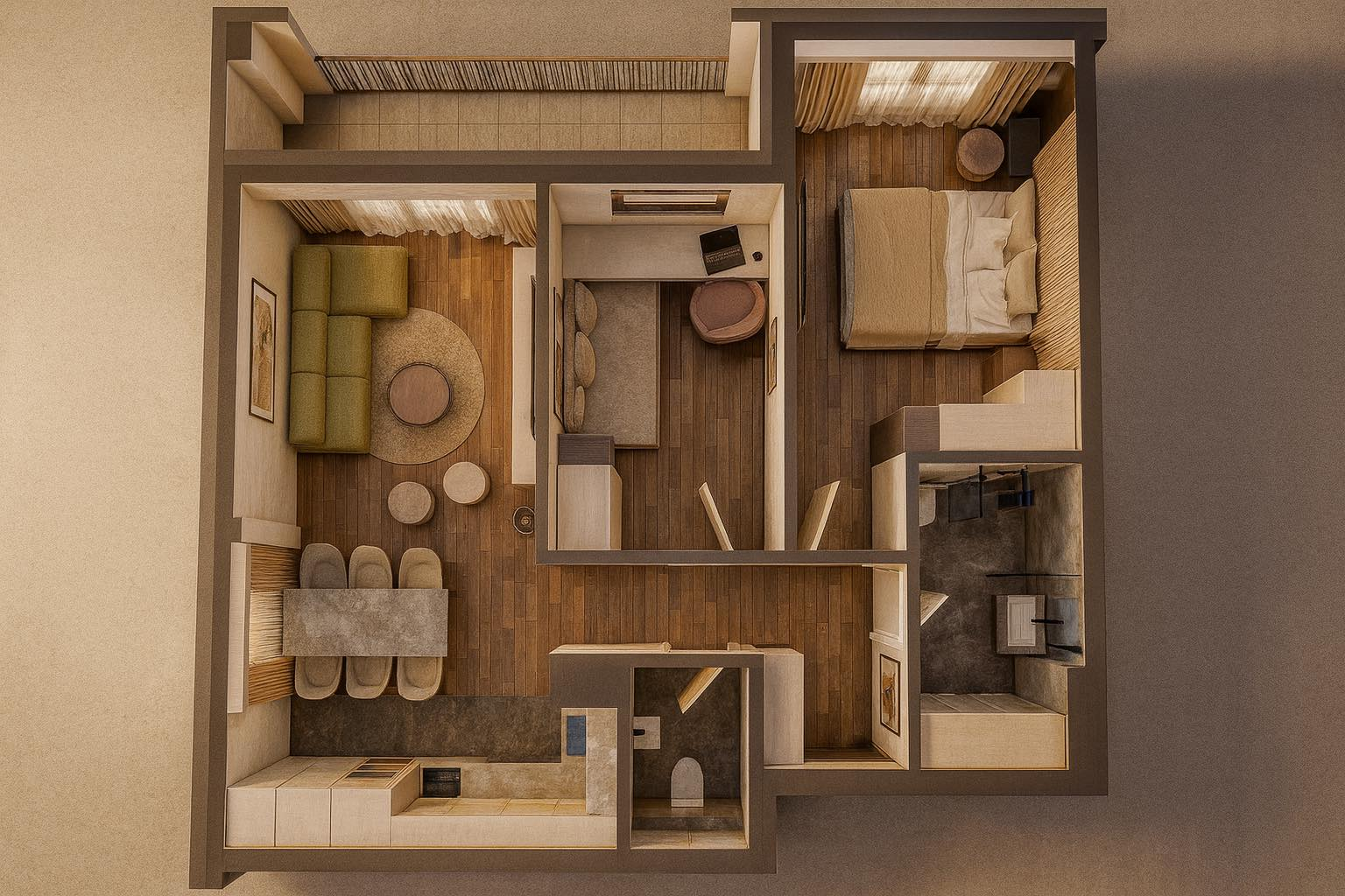 U blizini NKC-a, Dvoiposoban stan na prodaju, 64.57m², 119.454€