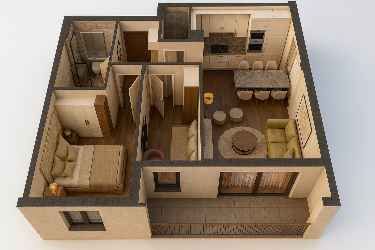 U blizini NKC-a, Dvoiposoban stan na prodaju, 64.66m², 119.621€
